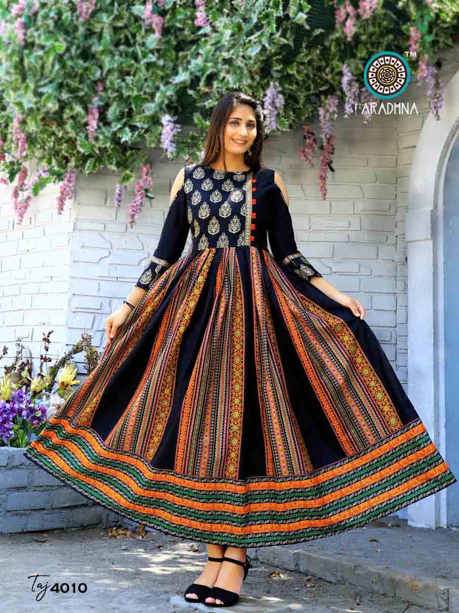 Taj Vol-4 Wholesale Round Printed Kurti Set Taj Vol-4 Wholesale Round Printed Kurti Set